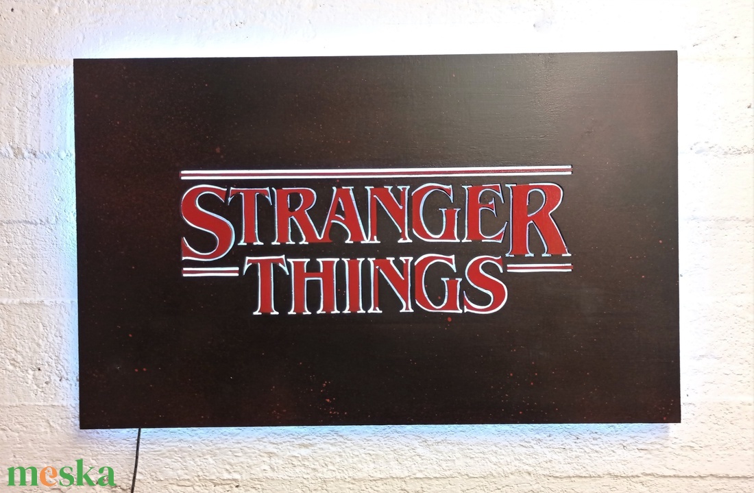 Stranger Things világító falikép - otthon & életmód - dekoráció - kép & falikép - fából készült kép - Meska.hu Stranger Things világító falikép - otthon & életmód - dekoráció - kép & falikép - fából készült kép - Meska.hu