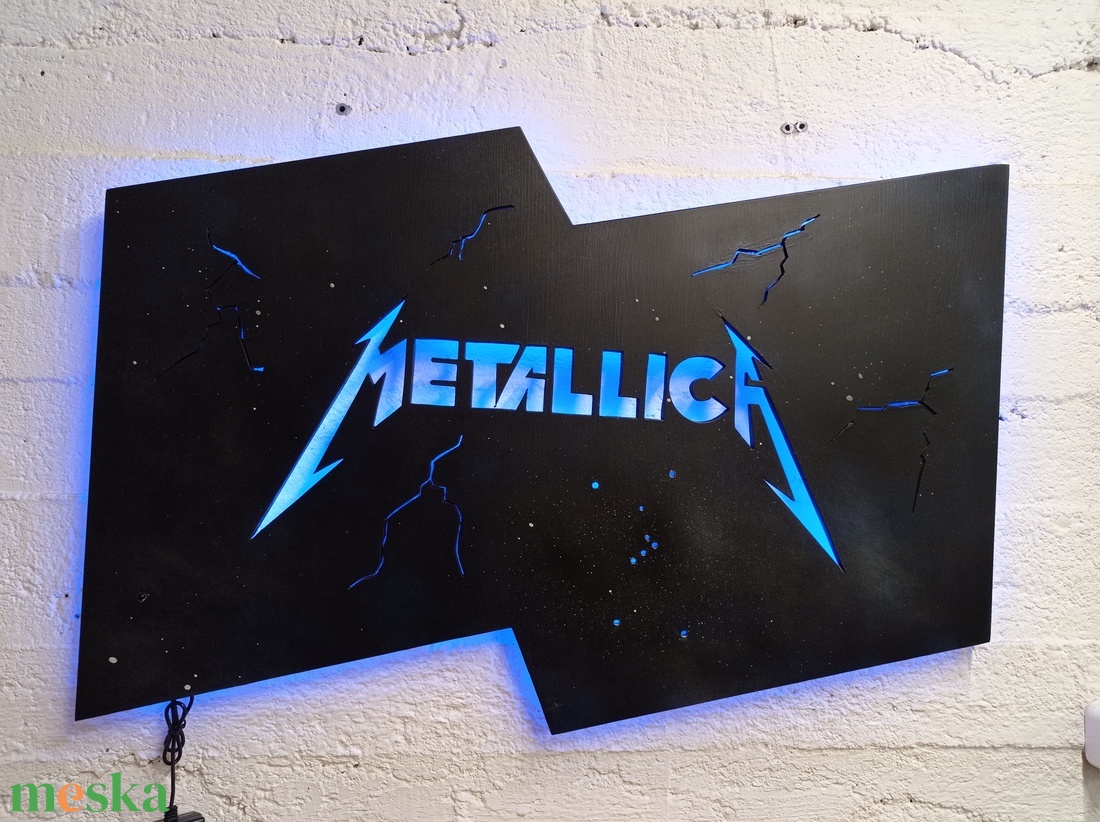 Metallica - világító falikép - otthon & életmód - dekoráció - kép & falikép - fából készült kép - Meska.hu Metallica - világító falikép - otthon & életmód - dekoráció - kép & falikép - fából készült kép - Meska.hu