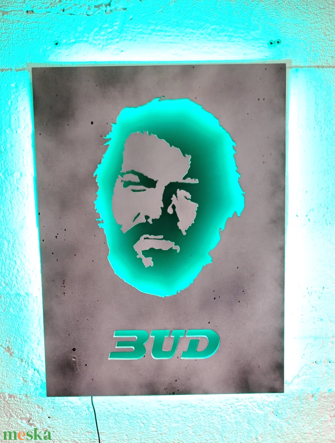 Bud Spencer portré - falikép világítással - otthon & életmód - dekoráció - kép & falikép - fából készült kép - Meska.hu Bud Spencer portré - falikép világítással - otthon & életmód - dekoráció - kép & falikép - fából készült kép - Meska.hu