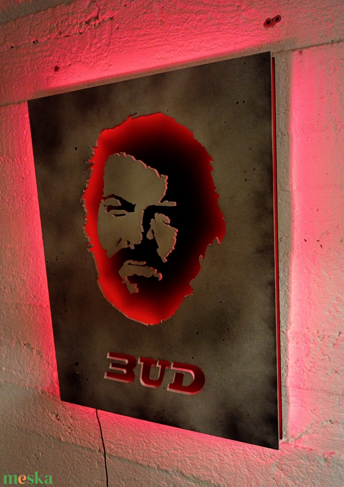 Bud Spencer portré - falikép világítással - otthon & életmód - dekoráció - kép & falikép - fából készült kép - Meska.hu Bud Spencer portré - falikép világítással - otthon & életmód - dekoráció - kép & falikép - fából készült kép - Meska.hu