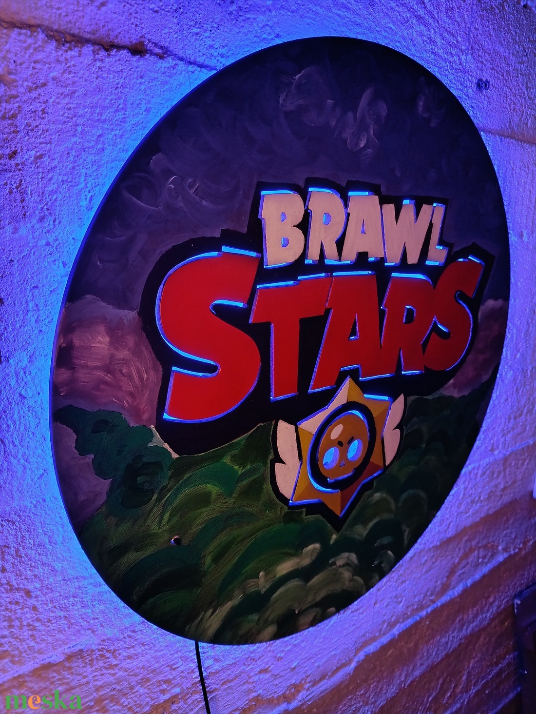 Brawl Stars - világító falikép - otthon & életmód - dekoráció - kép & falikép - fából készült kép - Meska.hu