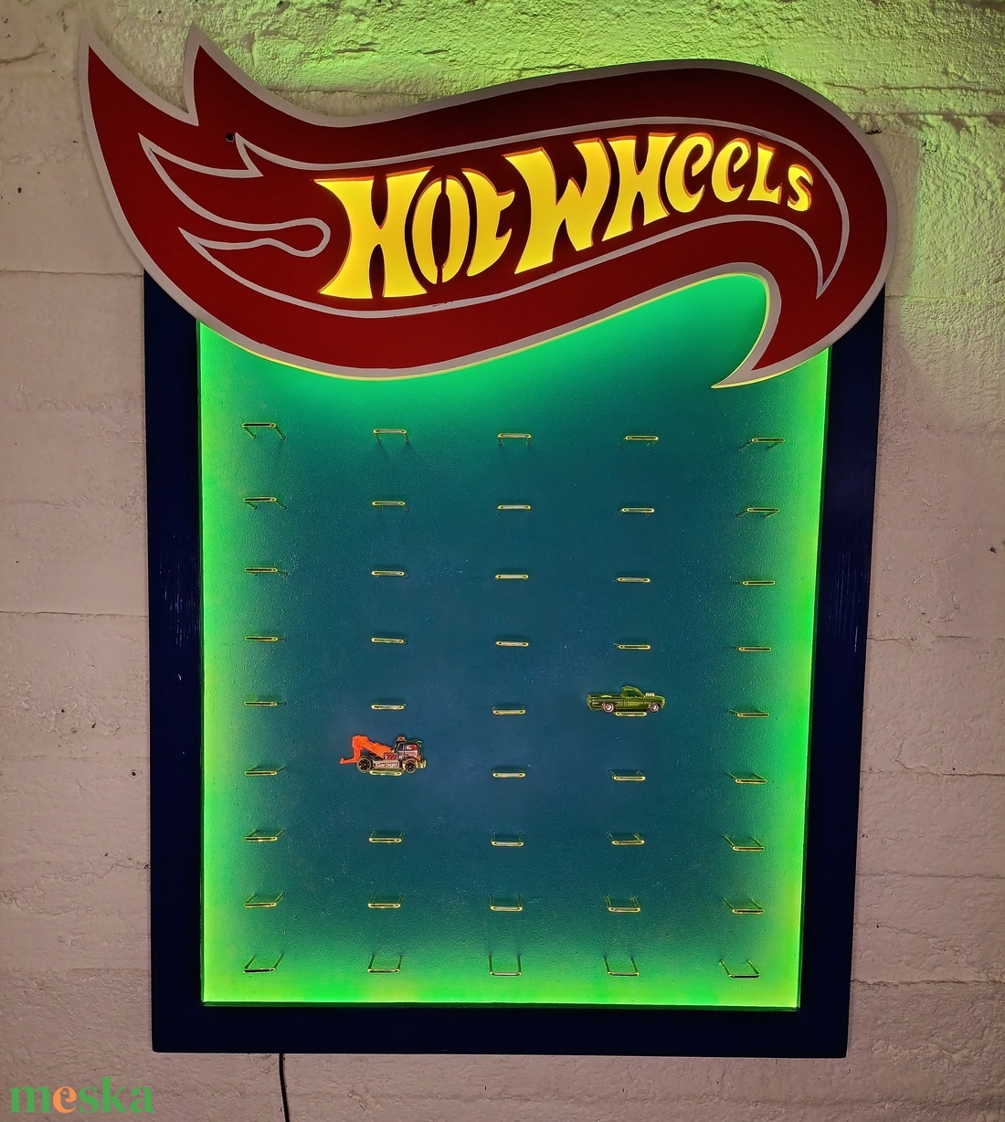 Hot Wheels kisautók fali tárolója ledes világítással - otthon & életmód - babaszoba, gyerekszoba - játéktároló - Meska.hu Hot Wheels kisautók fali tárolója ledes világítással - otthon & életmód - babaszoba, gyerekszoba - játéktároló - Meska.hu