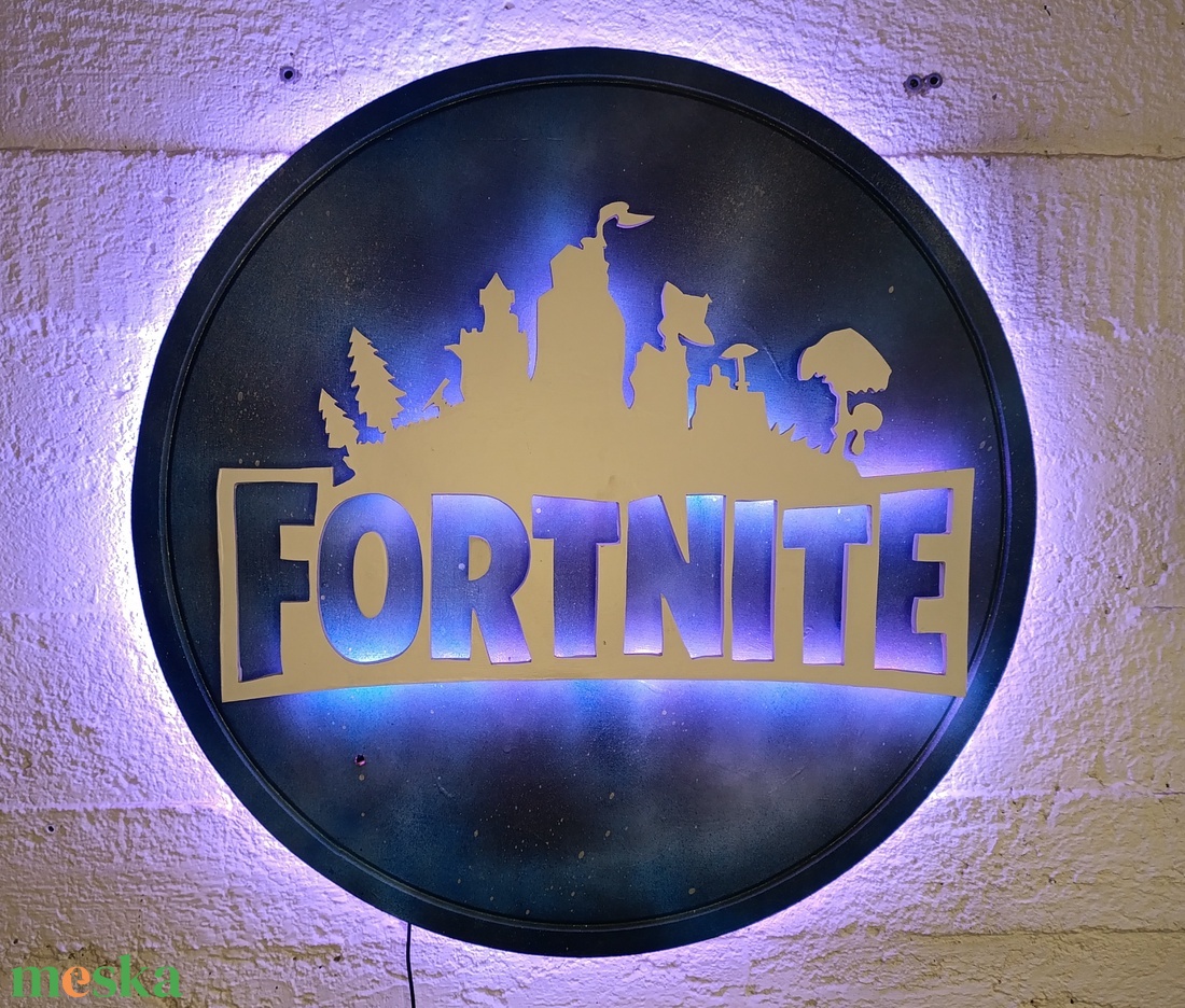 Fortnite - világító falikép - otthon & életmód - dekoráció - kép & falikép - fából készült kép - Meska.hu Fortnite - világító falikép - otthon & életmód - dekoráció - kép & falikép - fából készült kép - Meska.hu