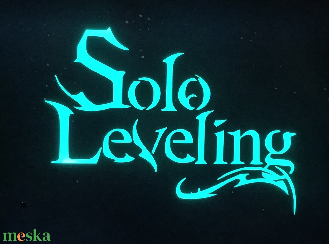 Solo Leveling - világító falikép  - otthon & életmód - dekoráció - kép & falikép - fából készült kép - Meska.hu