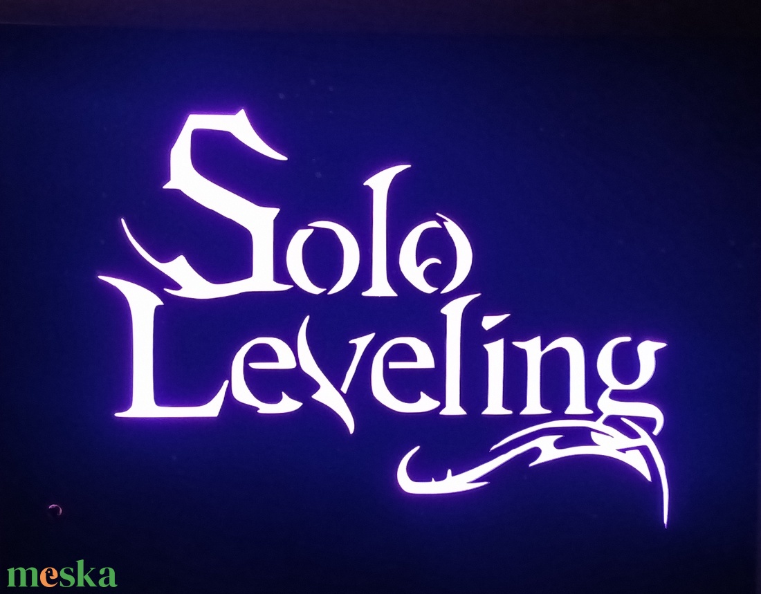 Solo Leveling - világító falikép  - otthon & életmód - dekoráció - kép & falikép - fából készült kép - Meska.hu
