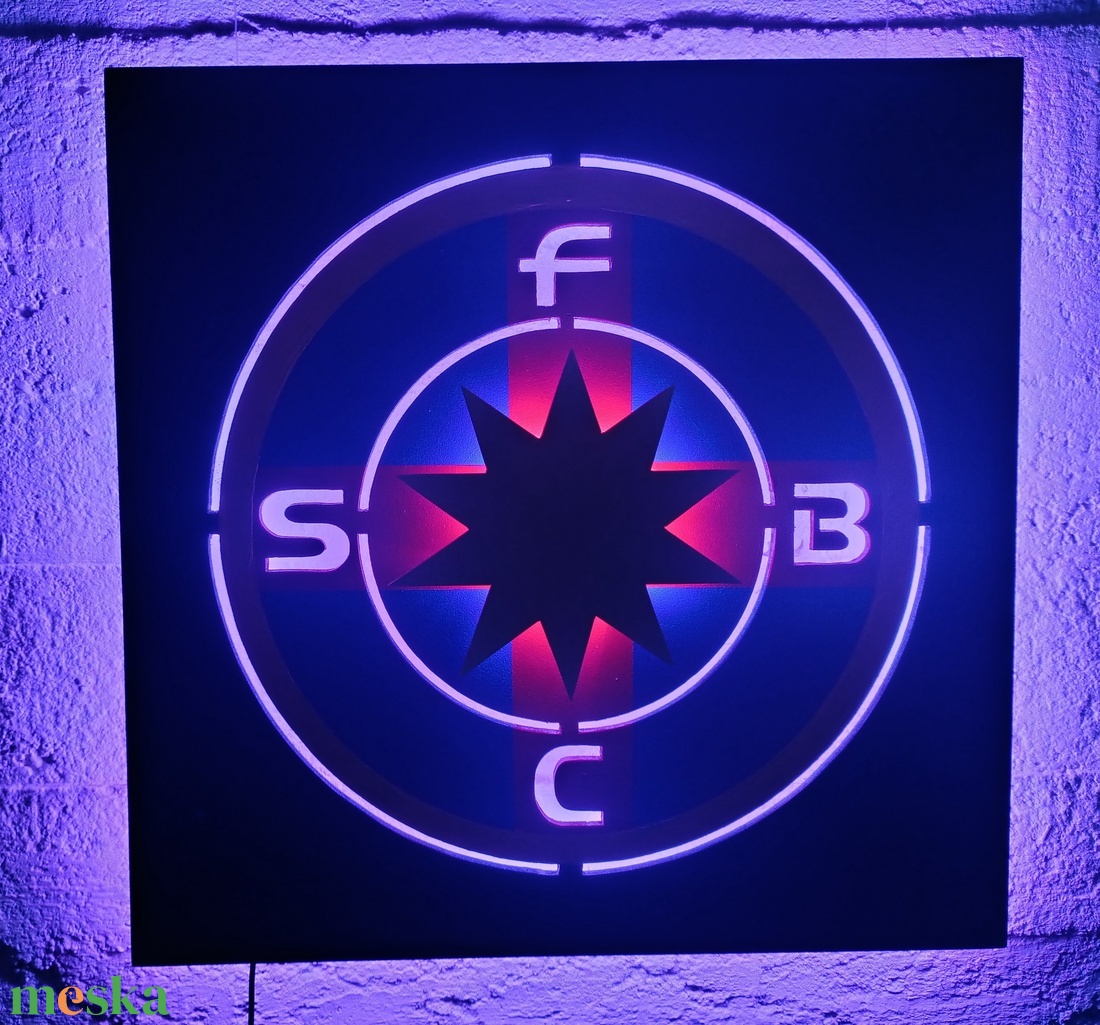 Steaua rajongóknak! - világító falikép  - otthon & életmód - dekoráció - kép & falikép - fából készült kép - Meska.hu