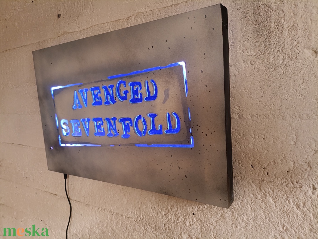 Avenged Sevenfold világító falikép  - otthon & életmód - dekoráció - kép & falikép - fából készült kép - Meska.hu
