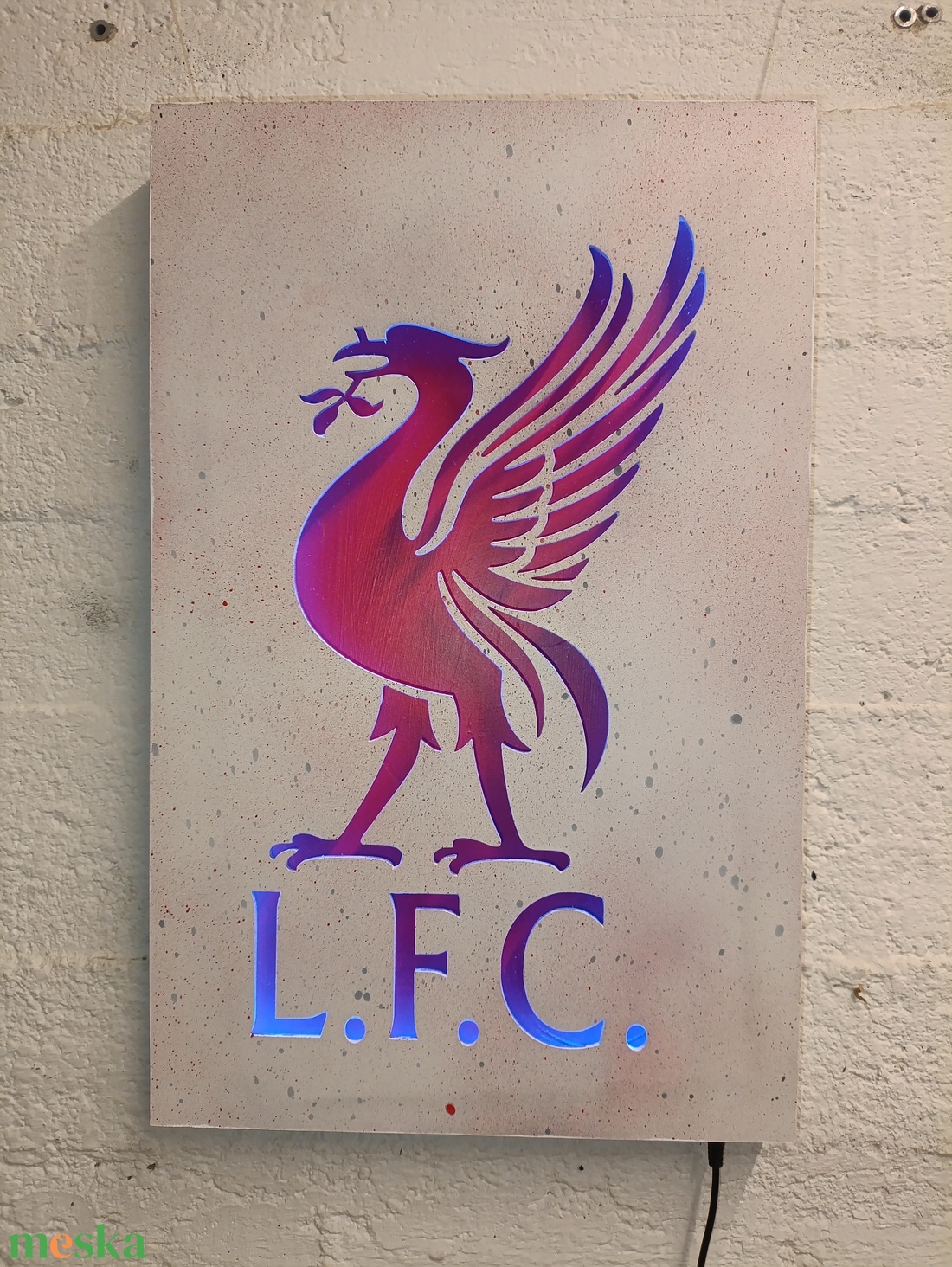 Liverpool - falikép és hangulatvilágítás - otthon & életmód - dekoráció - kép & falikép - fából készült kép - Meska.hu