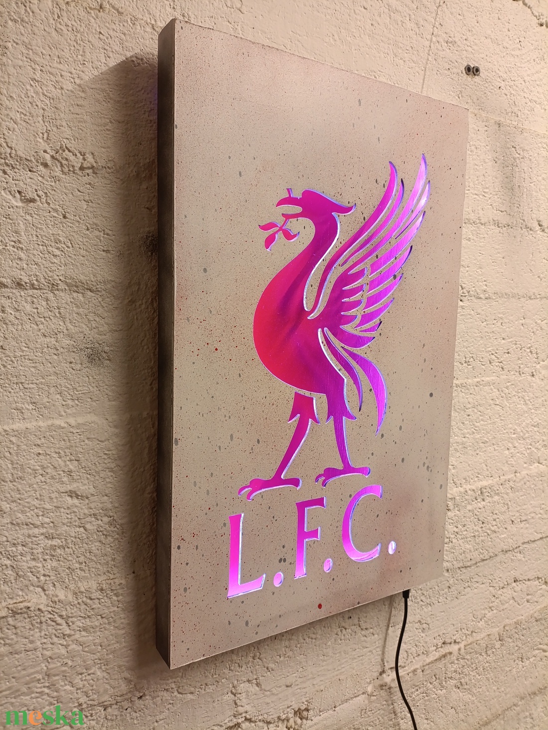 Liverpool - falikép és hangulatvilágítás - otthon & életmód - dekoráció - kép & falikép - fából készült kép - Meska.hu