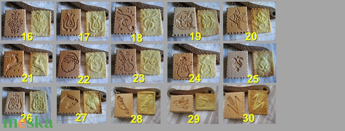 5 db Kekszmintázó sütinyomda sütipecsét kekszpecsét (45 féléből választhat) - otthon & életmód - konyhafelszerelés, tálalás - sütés, főzés - sütikiszúró - Meska.hu