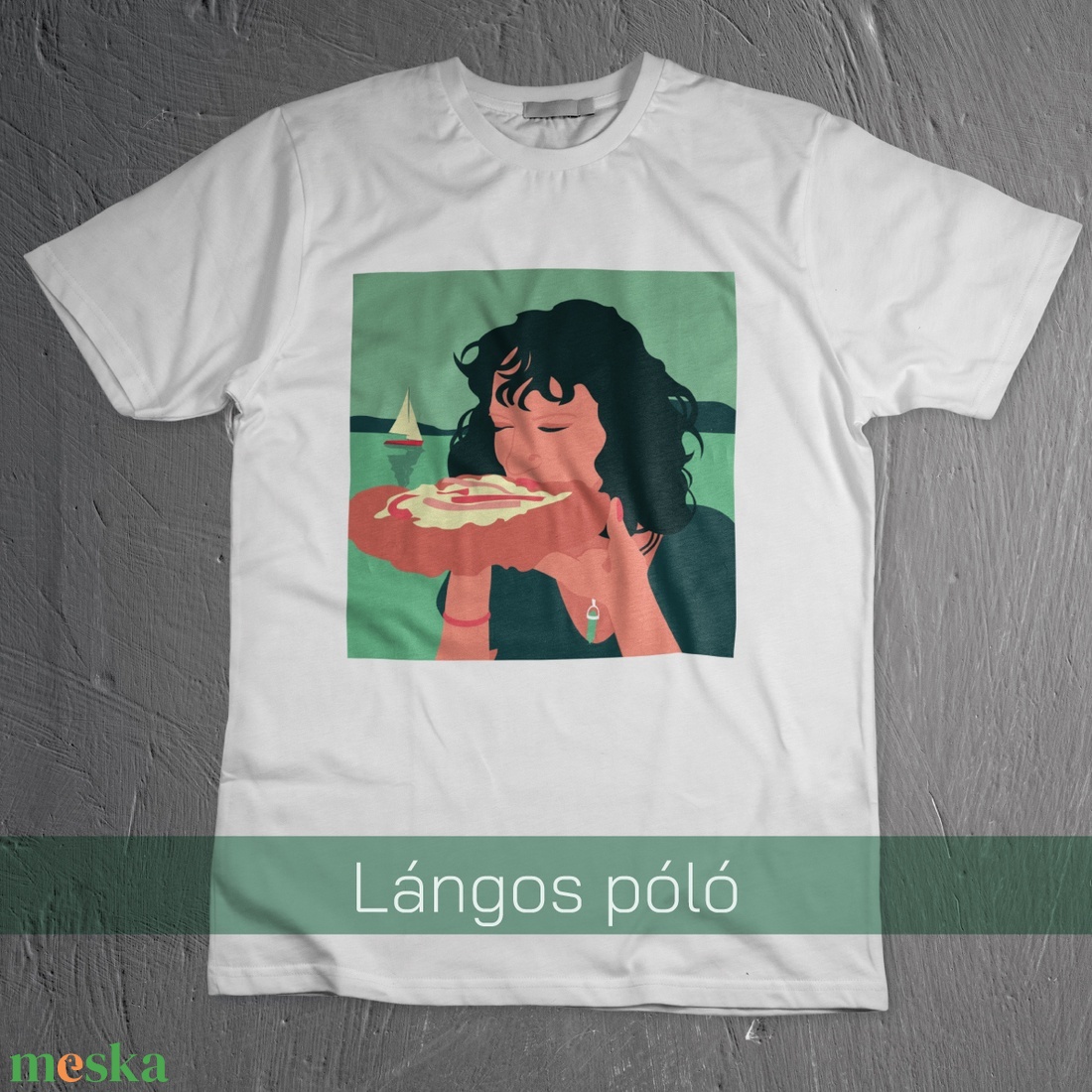 Lángos - póló - ruha & divat - férfi ruha - póló - Meska.hu Lángos - póló - ruha & divat - férfi ruha - póló - Meska.hu