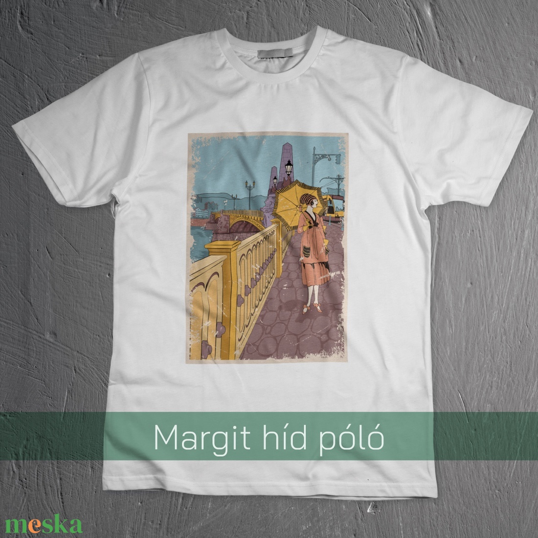 Margit híd - póló - ruha & divat - férfi ruha - póló - Meska.hu Margit híd - póló - ruha & divat - férfi ruha - póló - Meska.hu