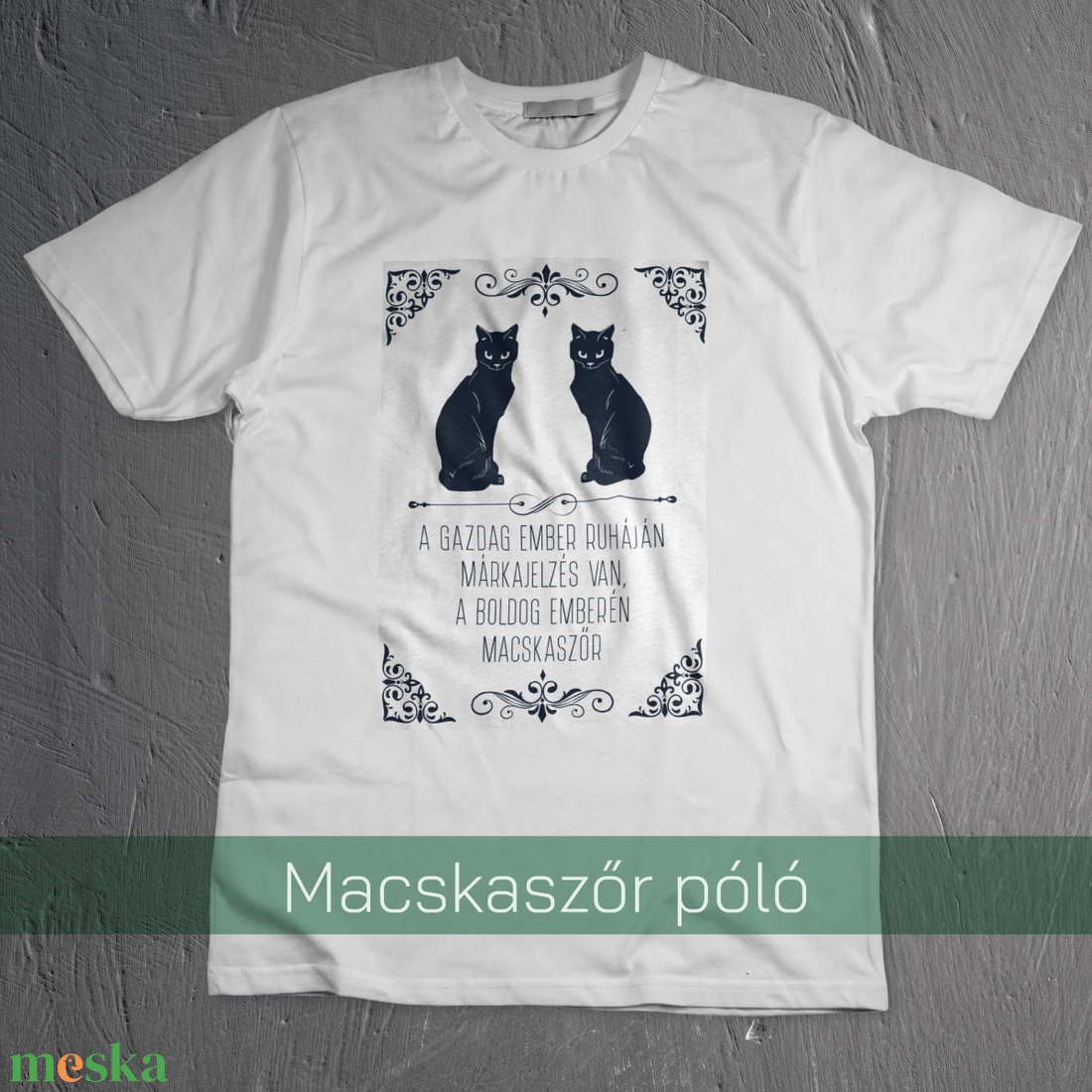 Macskaszőr - póló  - ruha & divat - férfi ruha - póló - Meska.hu