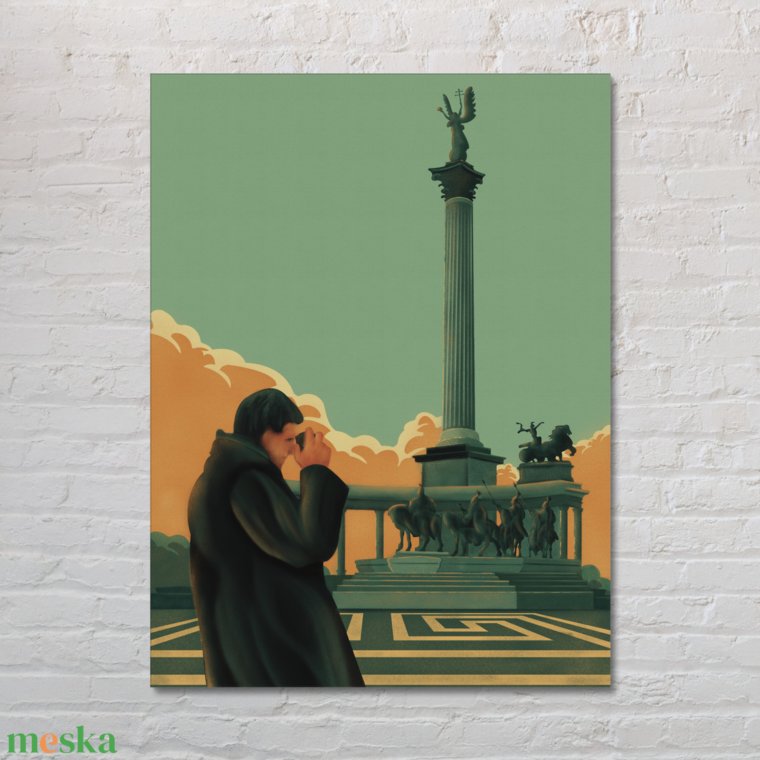 Hősök tere - vászonkép - Farkas Benjamin - művészet - grafika & illusztráció - digitális - Meska.hu
