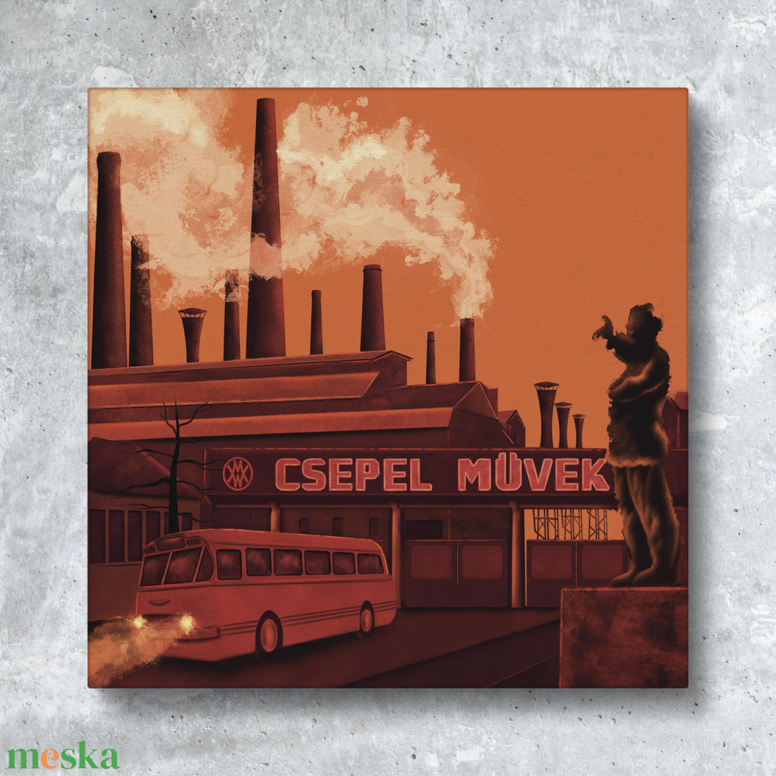 Busz a Csepel Művek előtt - vászonkép - Farkas Benjamin - otthon & életmód - dekoráció - kép & falikép - vászonkép - Meska.hu Busz a Csepel Művek előtt - vászonkép - Farkas Benjamin - otthon & életmód - dekoráció - kép & falikép - vászonkép - Meska.hu