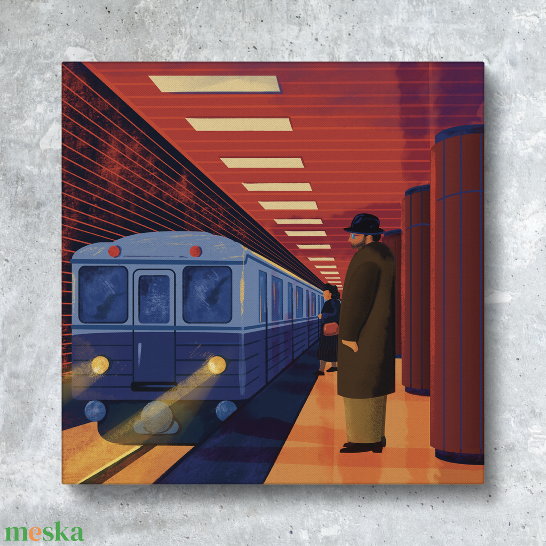 Metróra várva - vászonkép - Farkas Benjamin - otthon & életmód - dekoráció - kép & falikép - vászonkép - Meska.hu Metróra várva - vászonkép - Farkas Benjamin - otthon & életmód - dekoráció - kép & falikép - vászonkép - Meska.hu