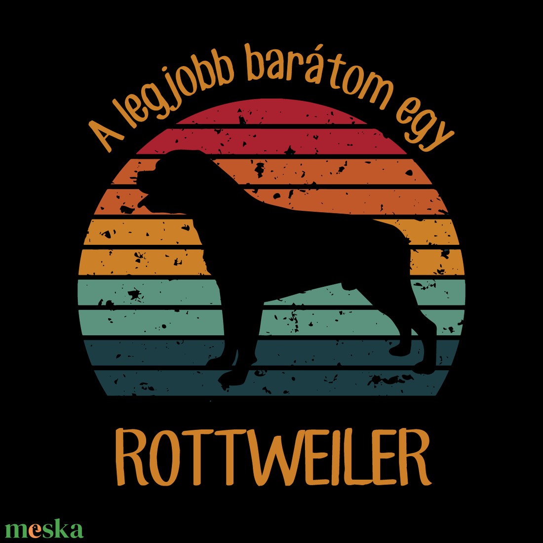A legjobb barátom egy ROTTWEILER - retró póló kutyagazdiknak - ruha & divat - női ruha - póló, felső - Meska.hu