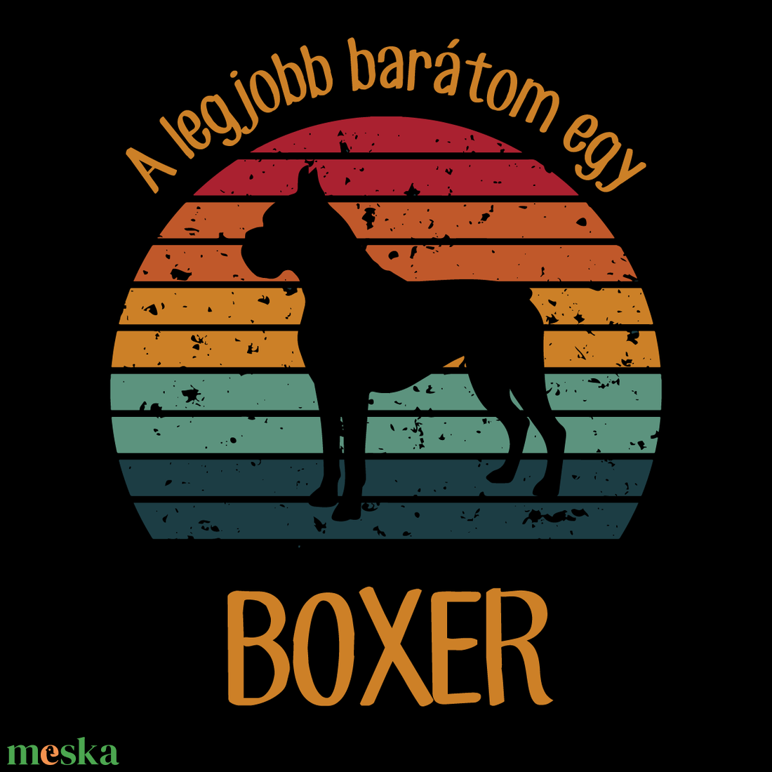 A legjobb barátom egy BOXER - retró póló kutyagazdiknak - ruha & divat - női ruha - póló, felső - Meska.hu