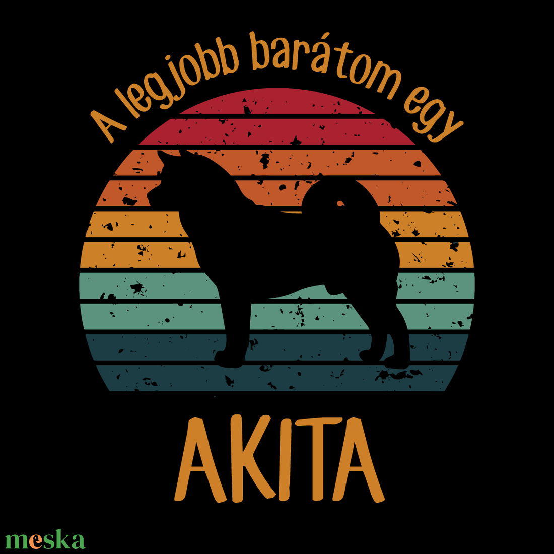 A legjobb barátom egy AKITA - retró póló kutyagazdiknak - ruha & divat - női ruha - póló, felső - Meska.hu