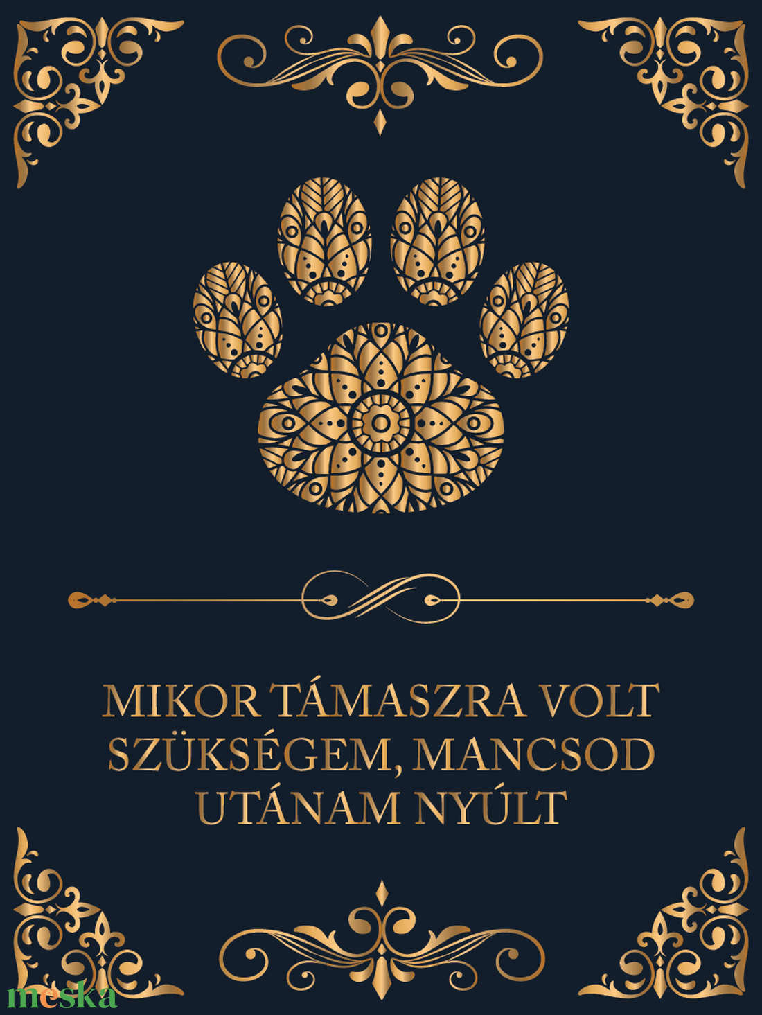 Mancsod utánam nyúlt - kutyás vászonkép idézettel - otthon & életmód - dekoráció - kép & falikép - vászonkép - Meska.hu