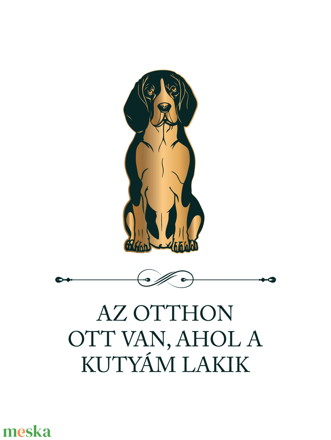 BEAGLE - Az otthon ott van, ahol a kutyám lakik - póló - ruha & divat - női ruha - póló, felső - Meska.hu
