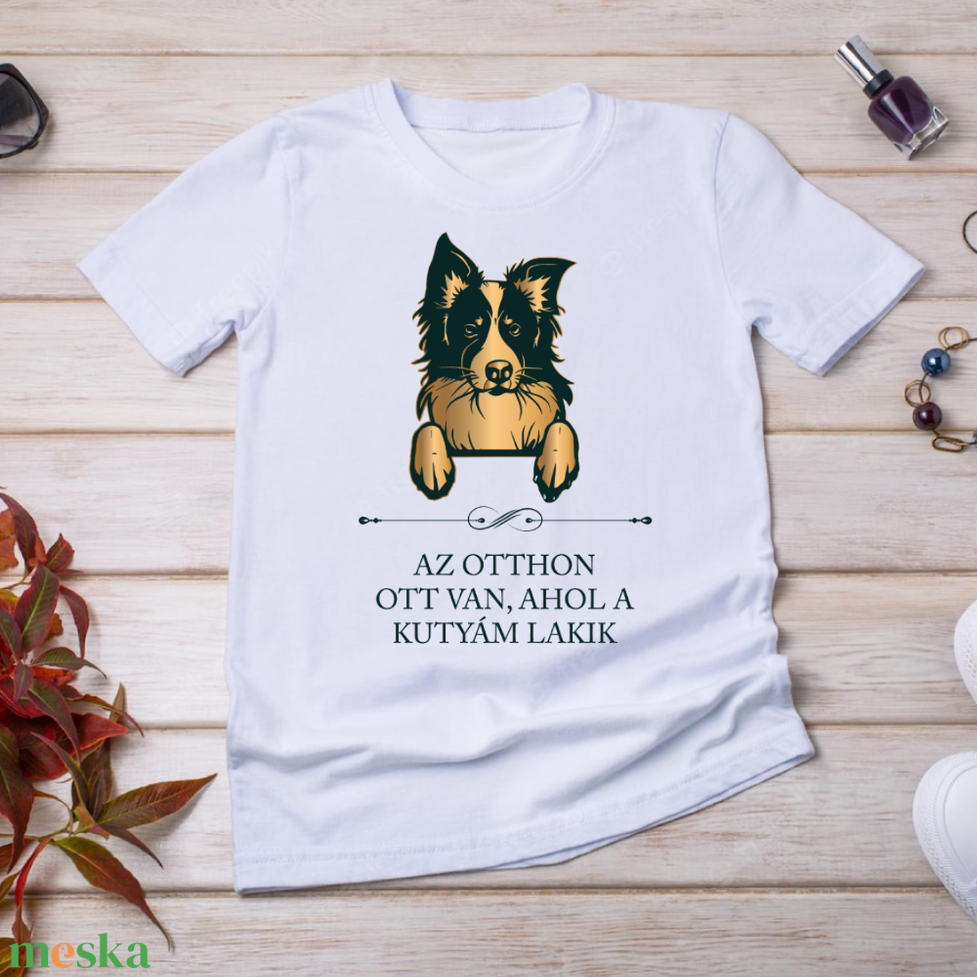 BORDER COLLIE - Az otthon ott van, ahol a kutyám lakik - póló - ruha & divat - női ruha - póló, felső - Meska.hu BORDER COLLIE - Az otthon ott van, ahol a kutyám lakik - póló - ruha & divat - női ruha - póló, felső - Meska.hu