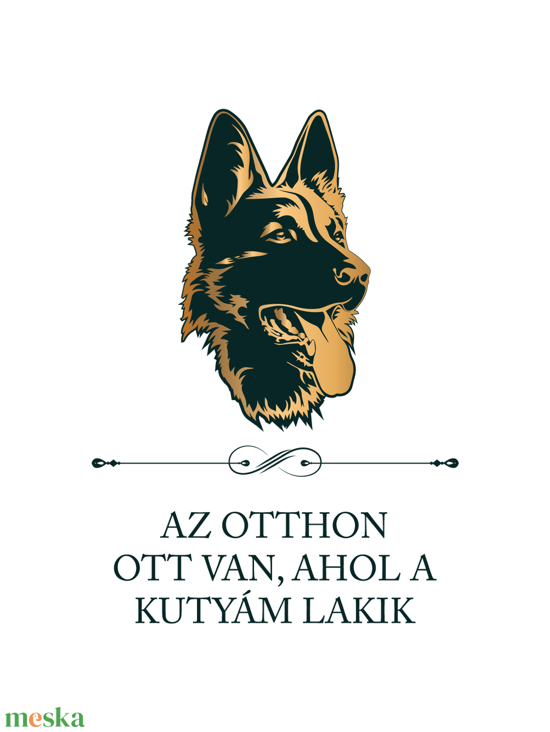 NÉMET JUHÁSZ - Az otthon ott van, ahol a kutyám lakik - póló - ruha & divat - női ruha - póló, felső - Meska.hu