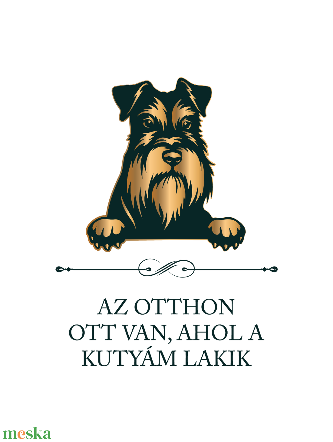 SCHNAUZER - Az otthon ott van, ahol a kutyám lakik - póló - ruha & divat - női ruha - póló, felső - Meska.hu