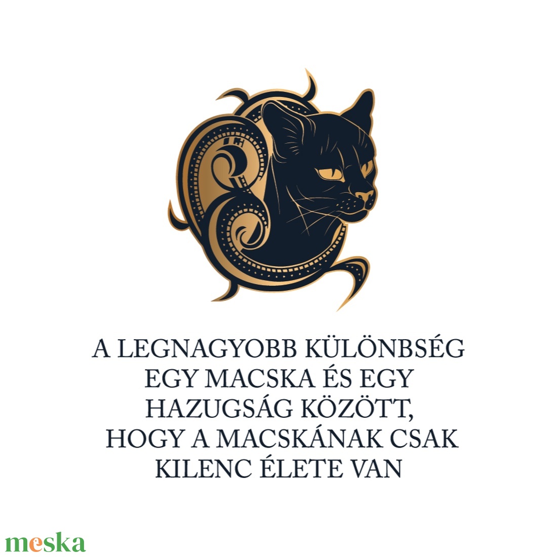 Macska és a hazugság - macskás póló idézettel - ruha & divat - női ruha - póló, felső - Meska.hu