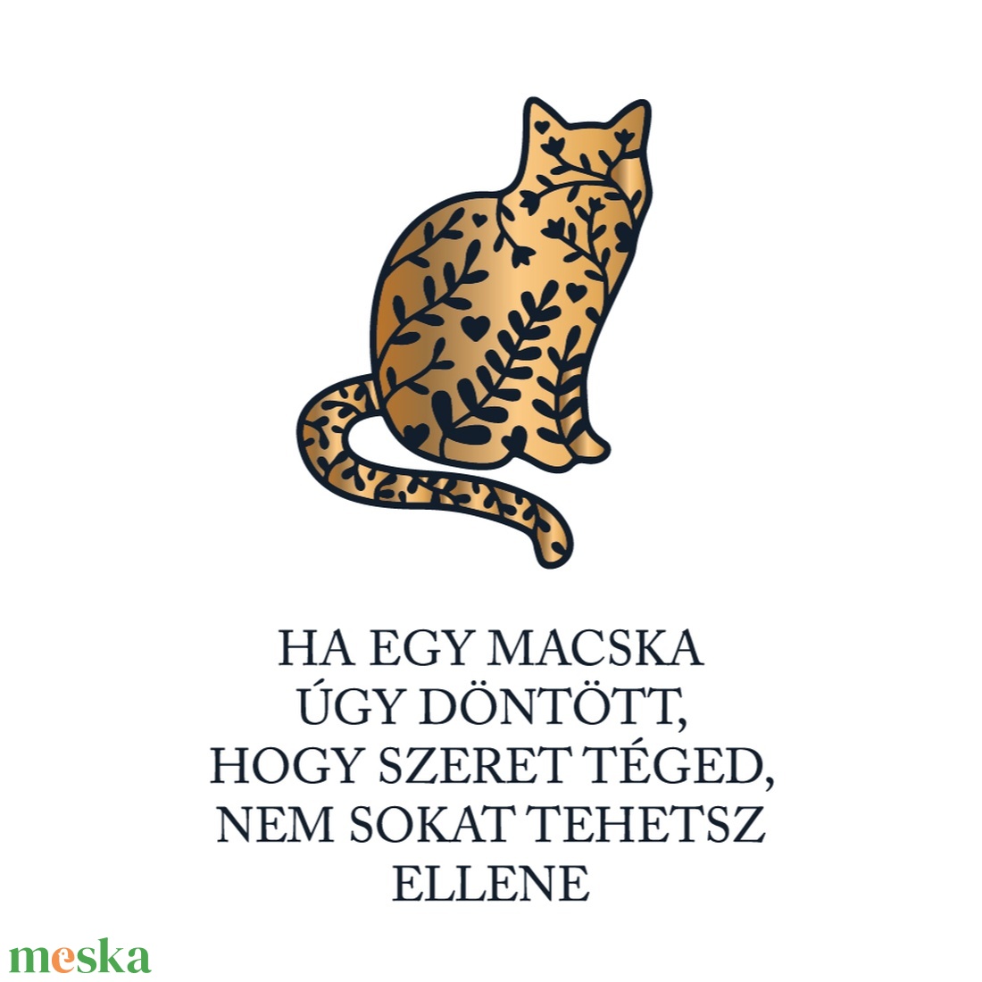 Macskadöntés... - macskás póló idézettel - ruha & divat - női ruha - póló, felső - Meska.hu