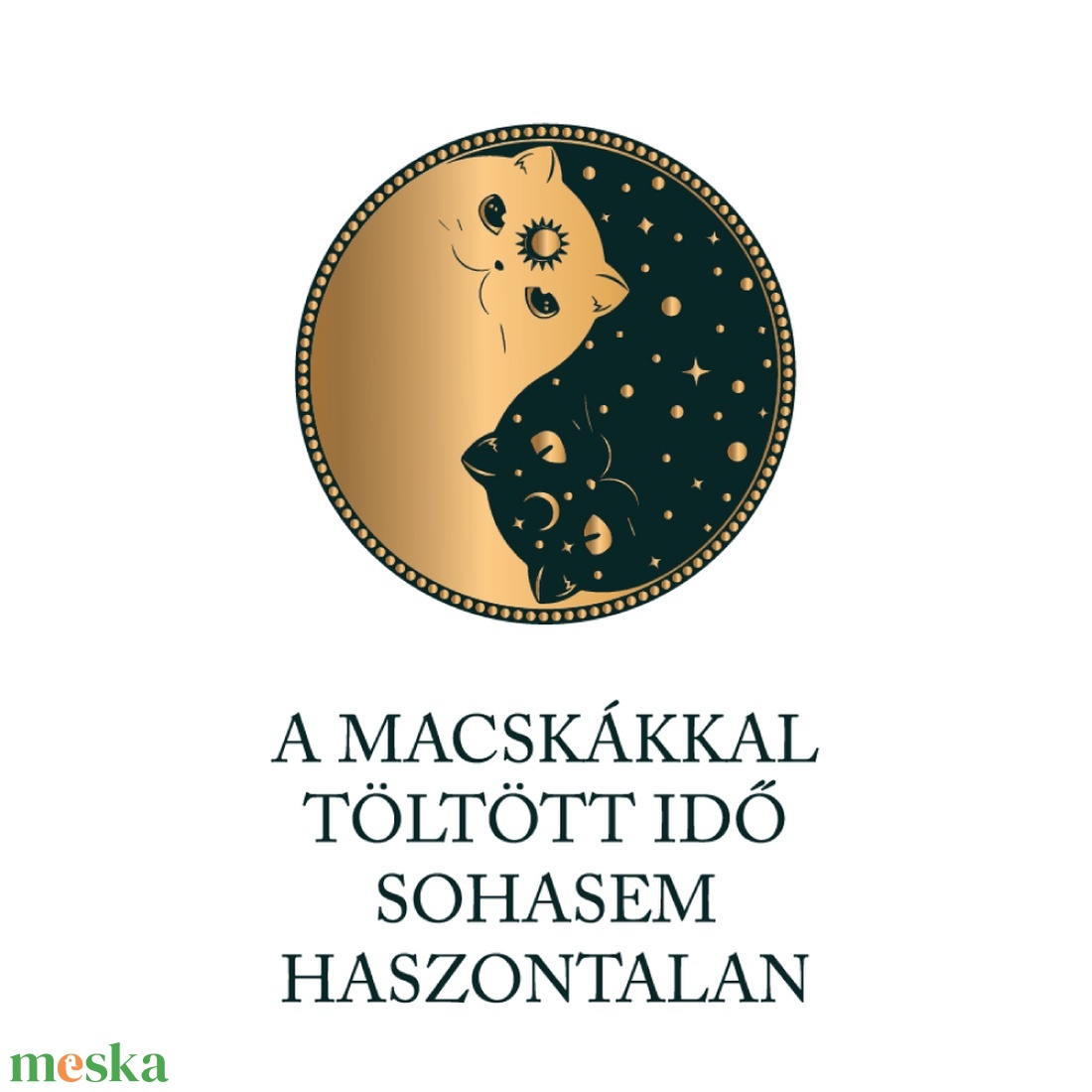 A macskákkal töltött idő... - macskás póló idézettel - ruha & divat - női ruha - póló, felső - Meska.hu