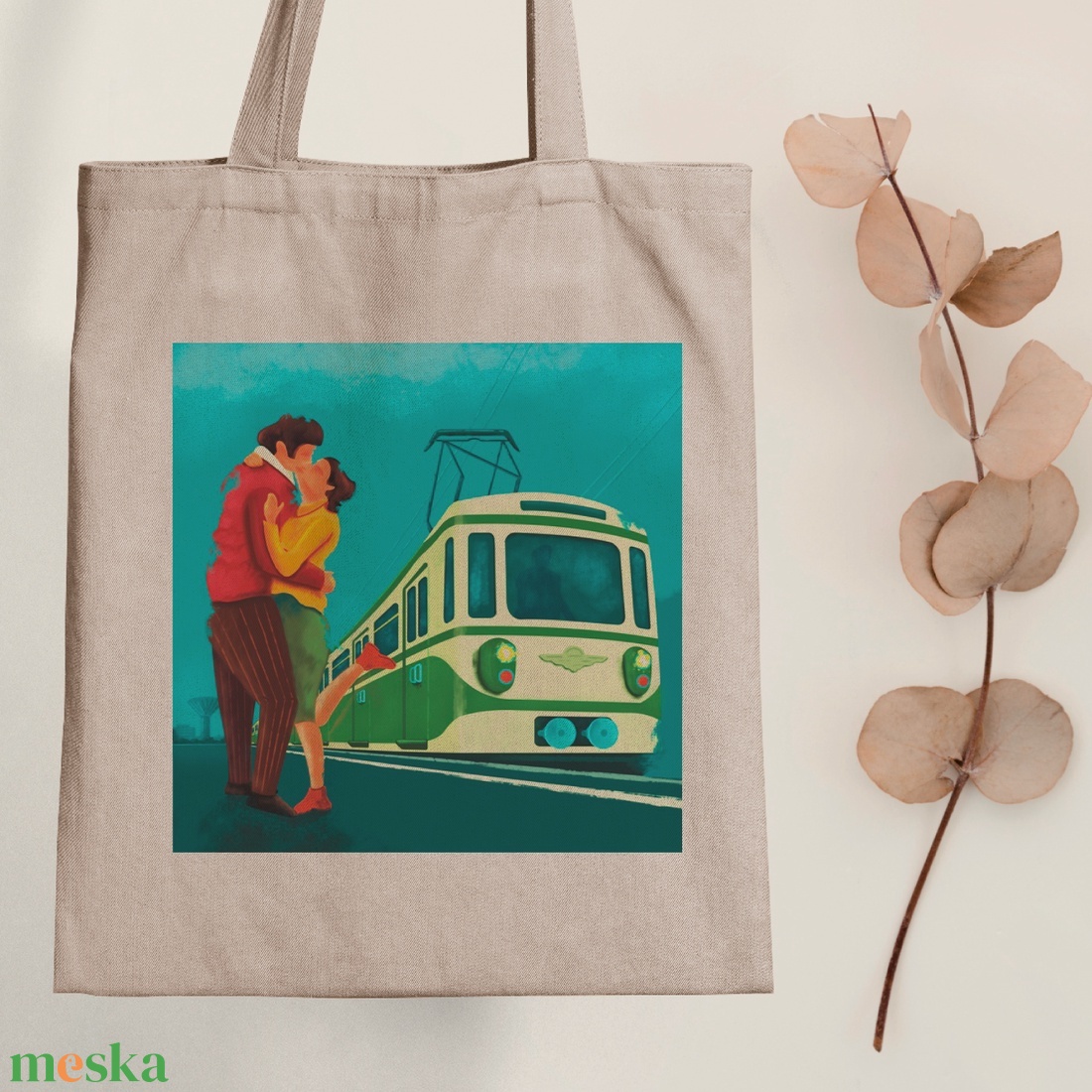 Heves csók a Hév megállóban - vászontáska - Farkas Benjamin - táska & tok - bevásárlás & shopper táska - shopper, textiltáska, szatyor - Meska.hu Heves csók a Hév megállóban - vászontáska - Farkas Benjamin - táska & tok - bevásárlás & shopper táska - shopper, textiltáska, szatyor - Meska.hu