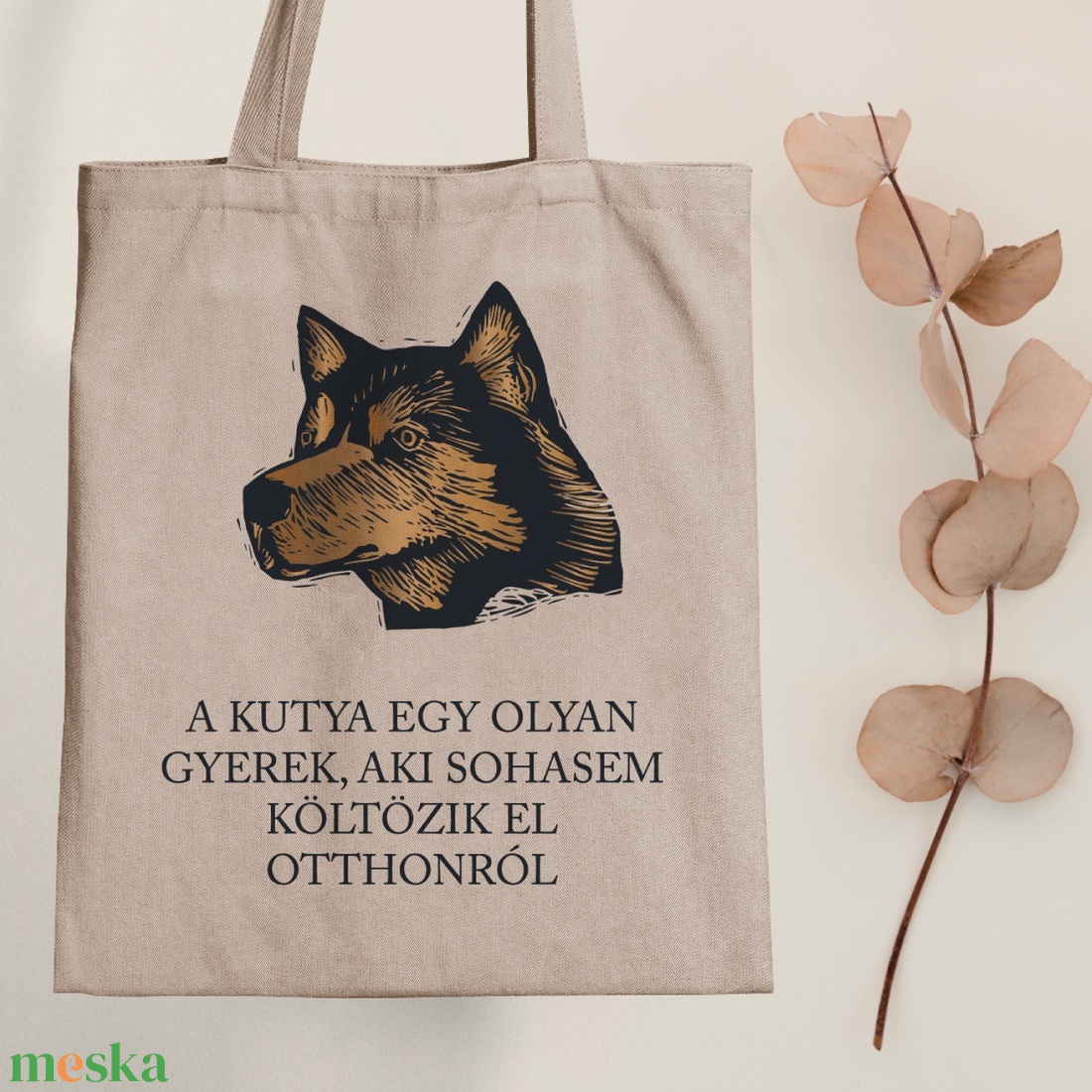 Kutya = gyerek - vászontáska - Farkas Benjamin - táska & tok - bevásárlás & shopper táska - shopper, textiltáska, szatyor - Meska.hu