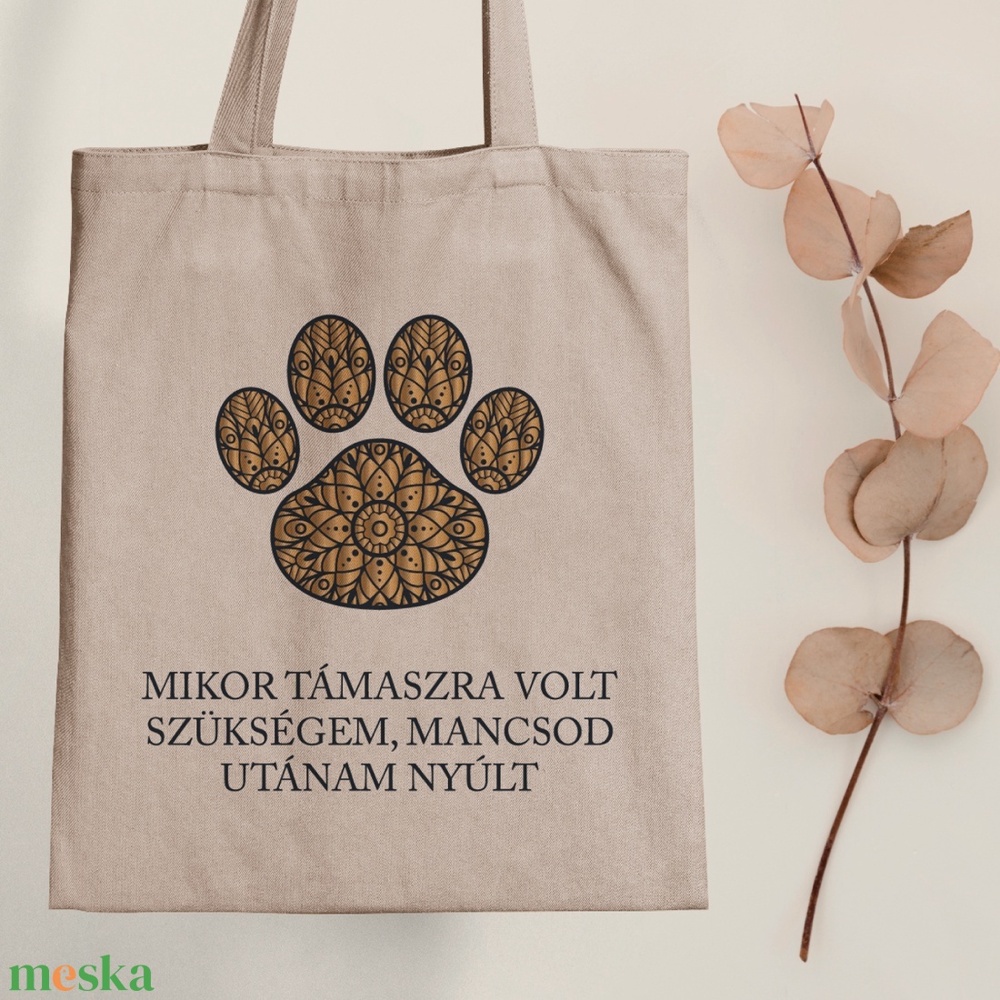 Mancsod utánam nyúlt - vászontáska - Farkas Benjamin - táska & tok - bevásárlás & shopper táska - shopper, textiltáska, szatyor - Meska.hu