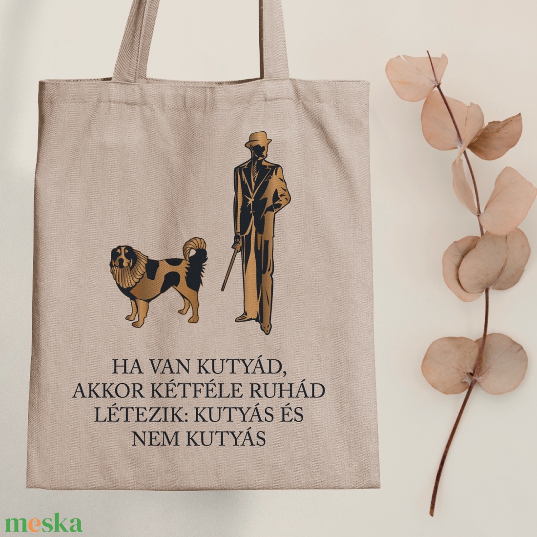 Kutyás és nem kutyás ruha - vászontáska - Farkas Benjamin - táska & tok - bevásárlás & shopper táska - shopper, textiltáska, szatyor - Meska.hu
