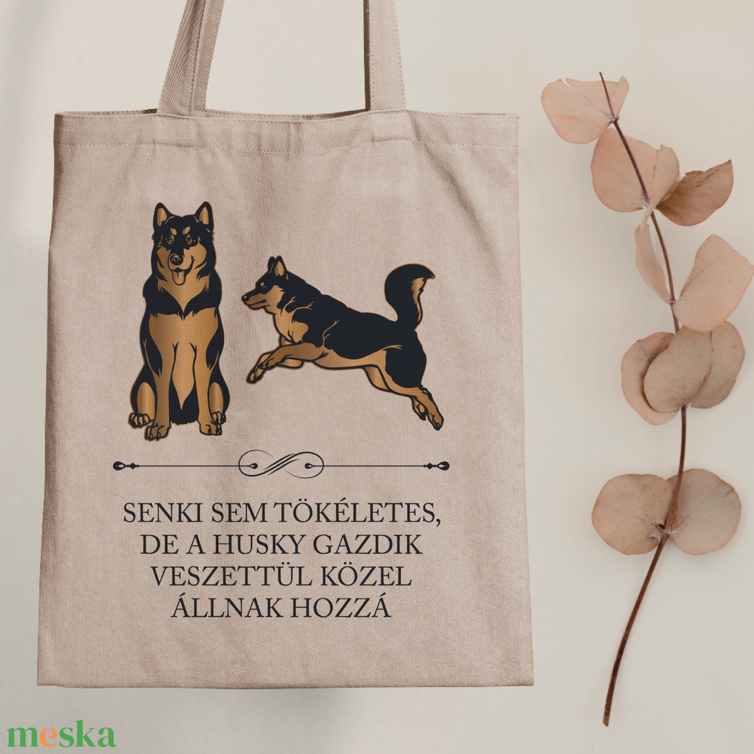 Tökéletes HUSKY gazdik - vászontáska - Farkas Benjamin - táska & tok - bevásárlás & shopper táska - shopper, textiltáska, szatyor - Meska.hu
