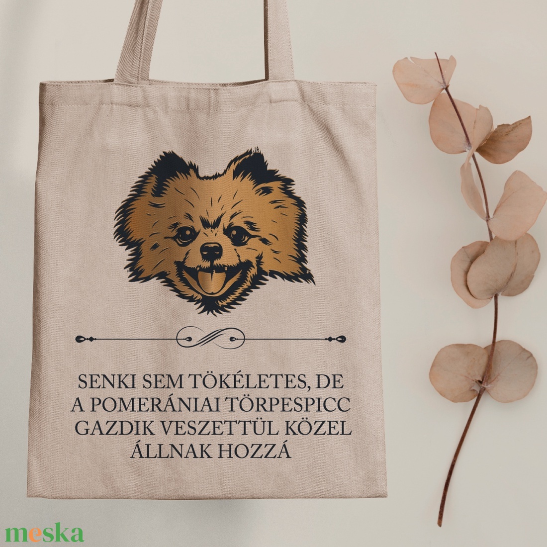 Tökéletes POMERÁNIAI TÖRPESPICC gazdik - vászontáska - Farkas Benjamin - táska & tok - bevásárlás & shopper táska - shopper, textiltáska, szatyor - Meska.hu