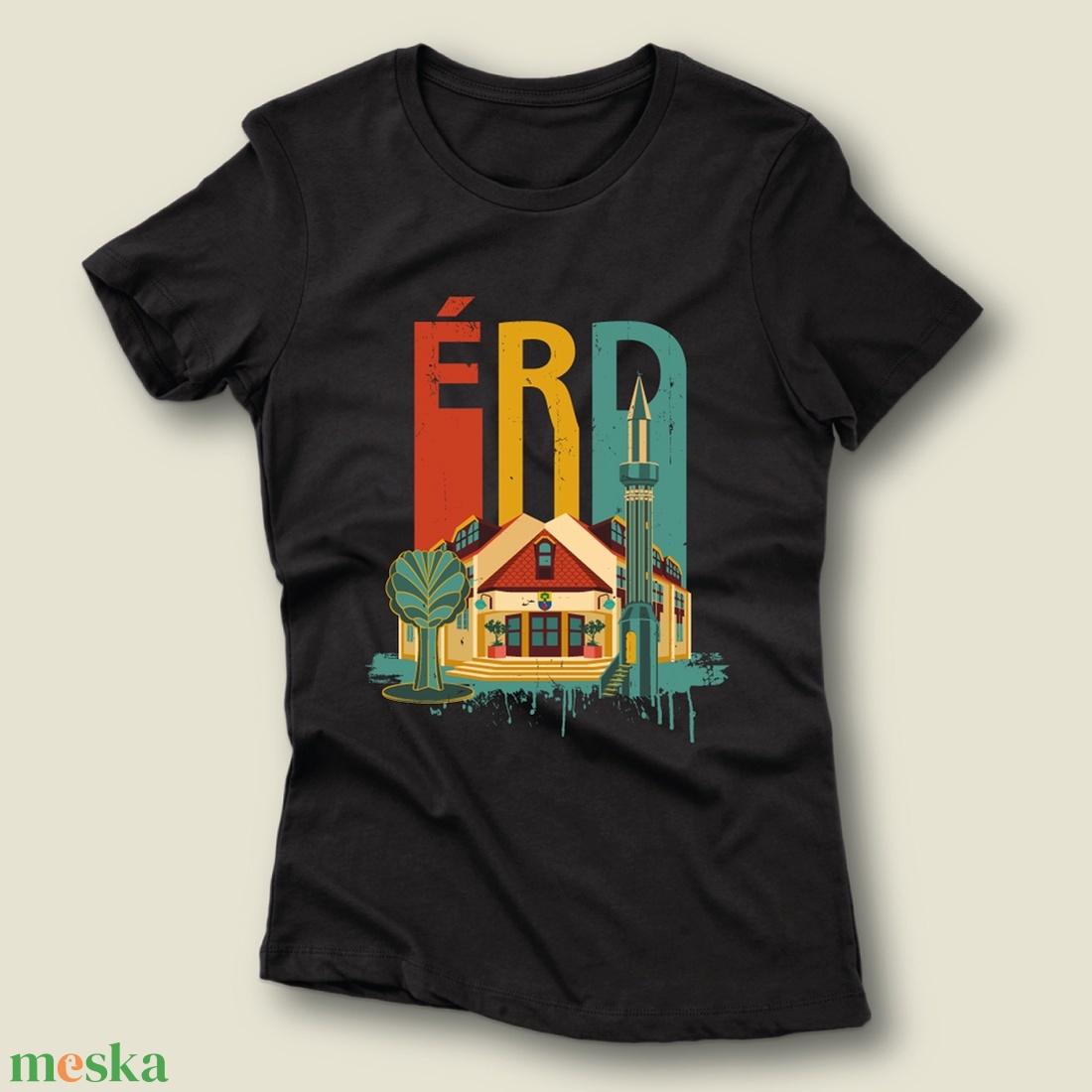 Érd Retró - női póló - ruha & divat - női ruha - póló, felső - Meska.hu