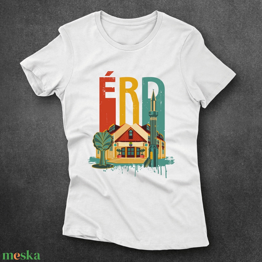 Érd Retró - női póló - ruha & divat - női ruha - póló, felső - Meska.hu