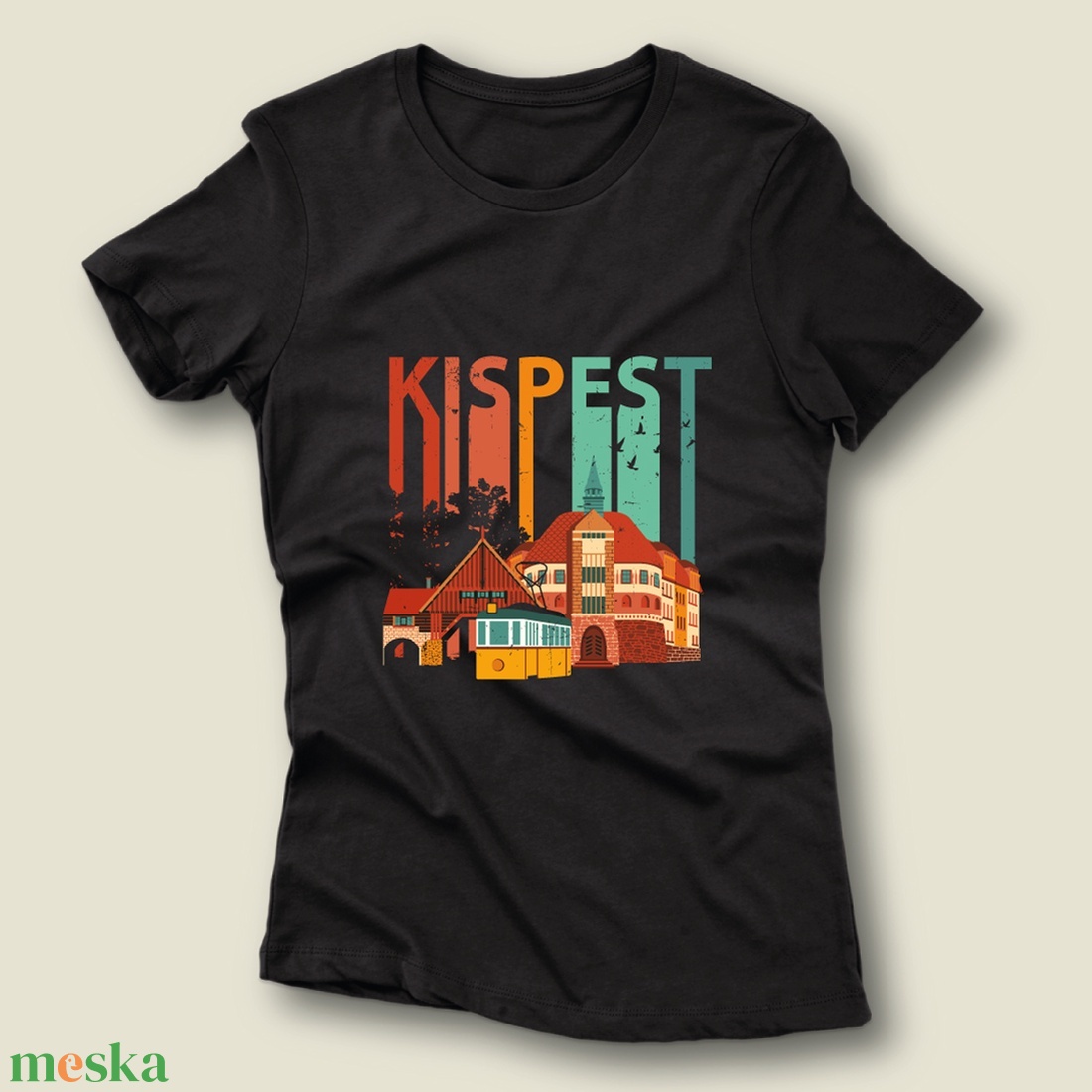 Kispest Retró - női póló - ruha & divat - női ruha - póló, felső - Meska.hu