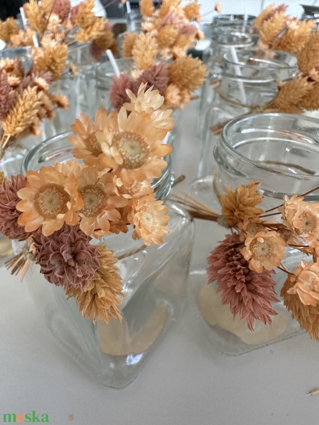 Esküvői köszönőajándék szójagyertya üvegben-személyre szabható monogrammal - esküvő - emlék & ajándék - köszönőajándék - Meska.hu