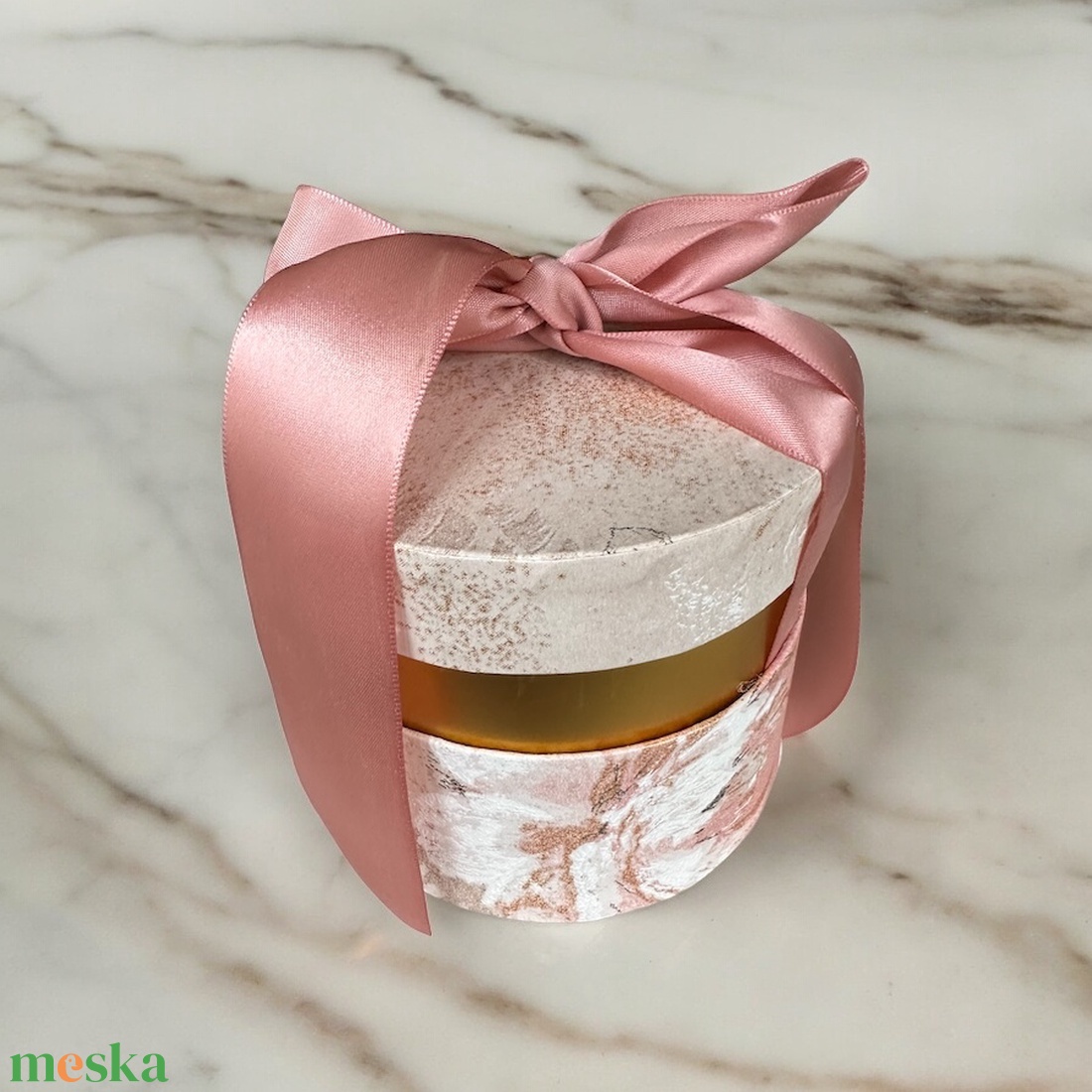 Esküvői köszönőajándék-Prémium ásványköves szójagyertya-választható illattal és díszdobozzal - esküvő - emlék & ajándék - köszönőajándék - Meska.hu