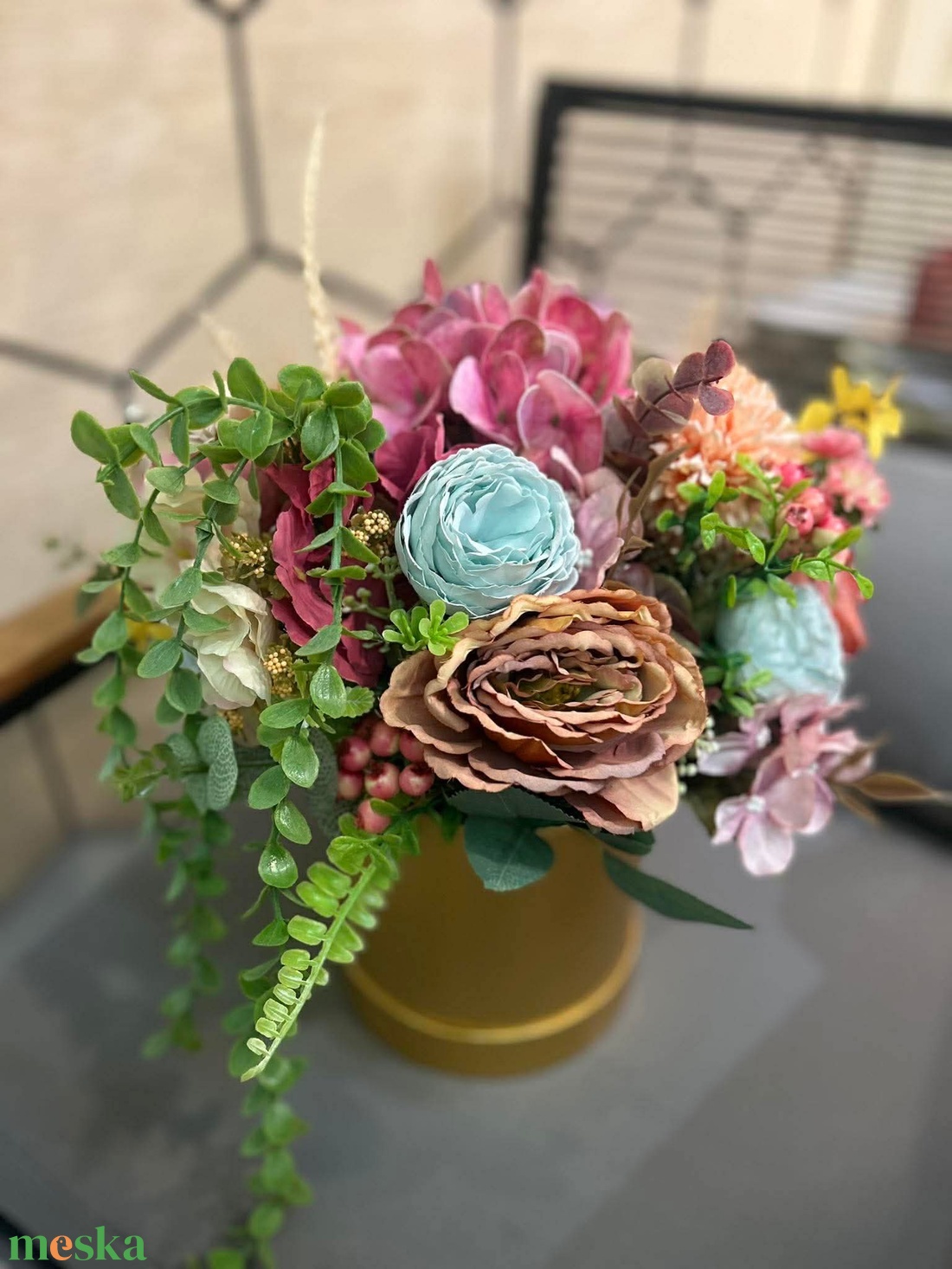 Tavaszi Selyemvirág Doboz - otthon & életmód - dekoráció - asztal és polc dekoráció - asztaldísz - Meska.hu