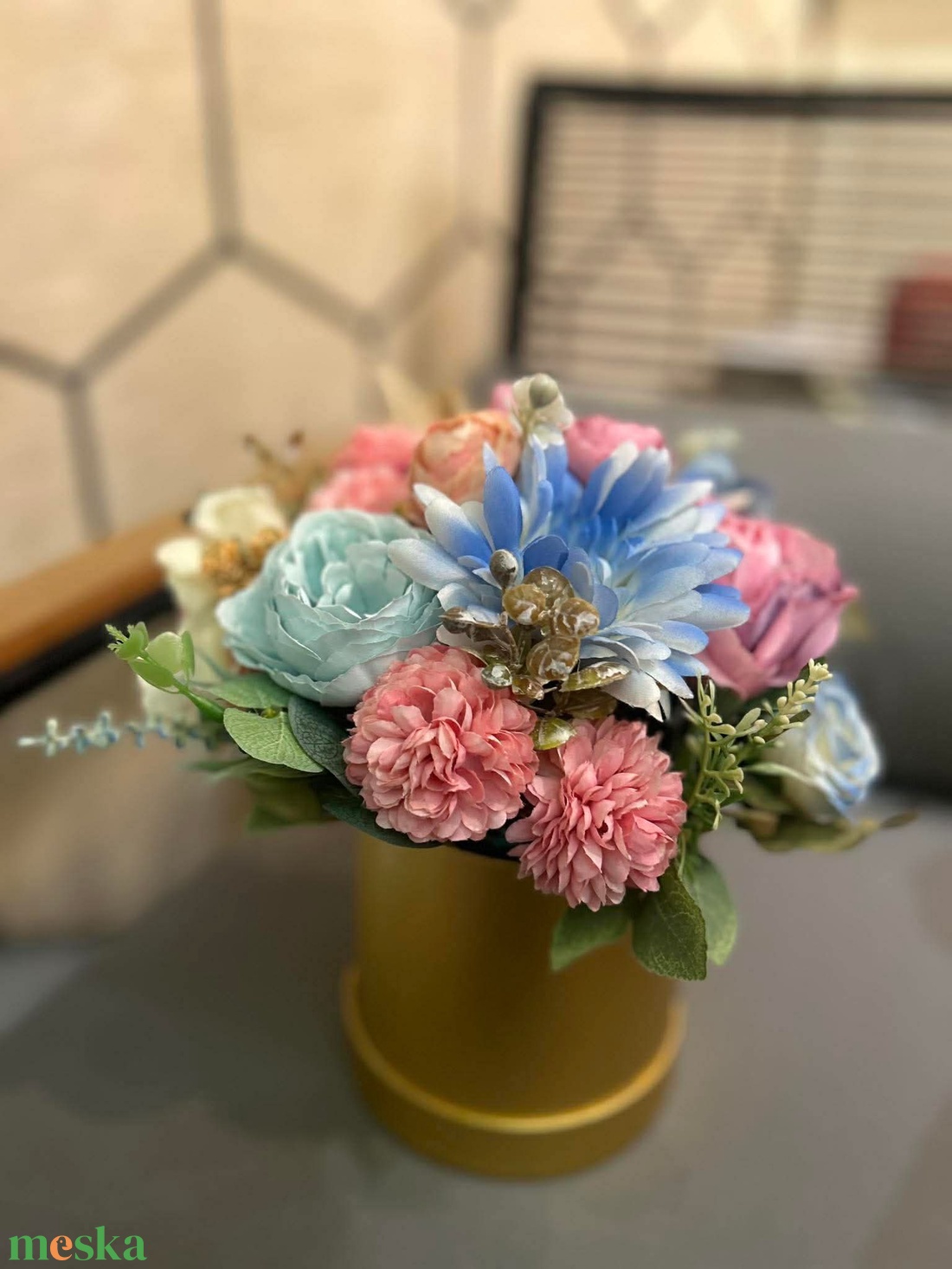 Tavaszi Selyemvirág Doboz - otthon & életmód - dekoráció - asztal és polc dekoráció - asztaldísz - Meska.hu