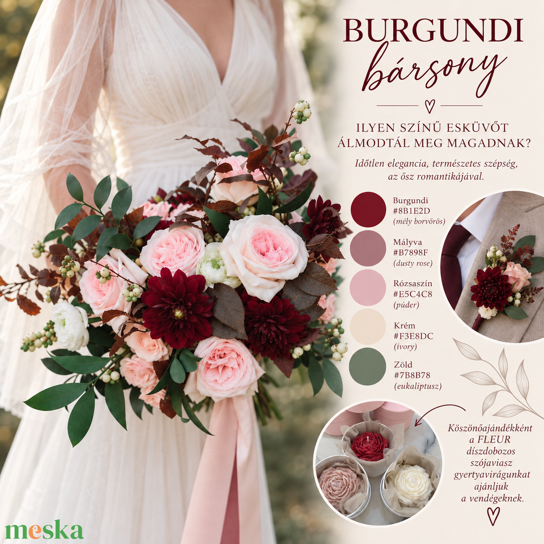 Velvet Burgundy � esküvői csomagajánlat - esküvő - esküvői szett - Meska.hu