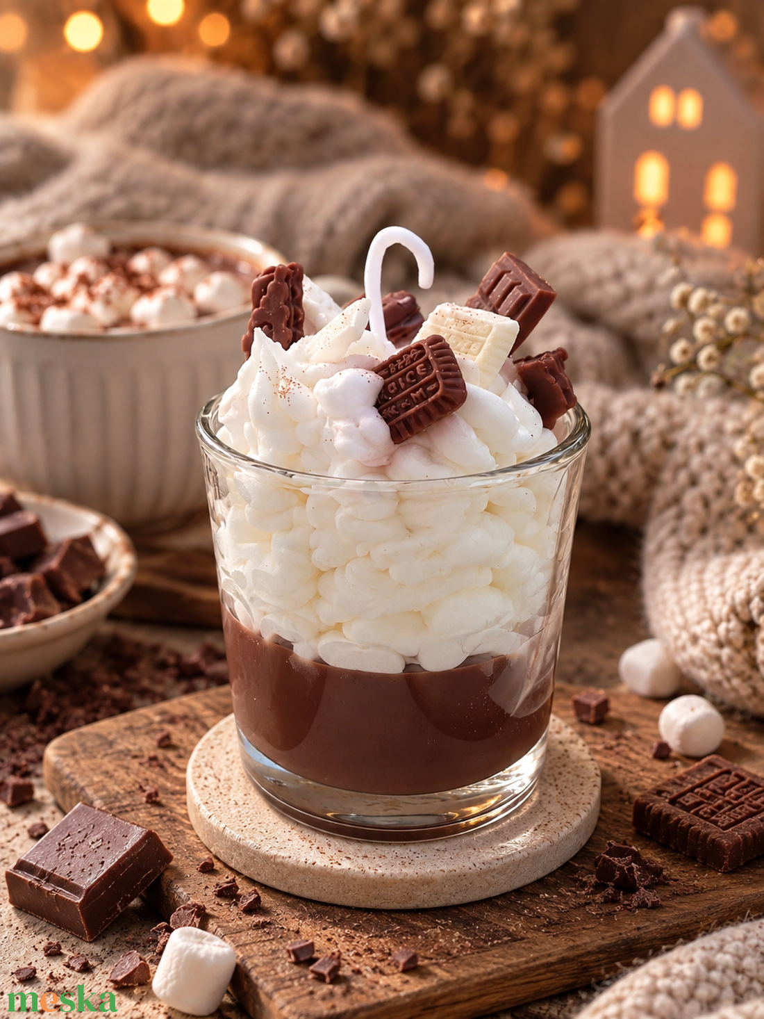 Hot Chocolate �� desszertgyertya szójaviaszból - otthon & életmód - gyertya, illat, aroma - gyertya - Meska.hu