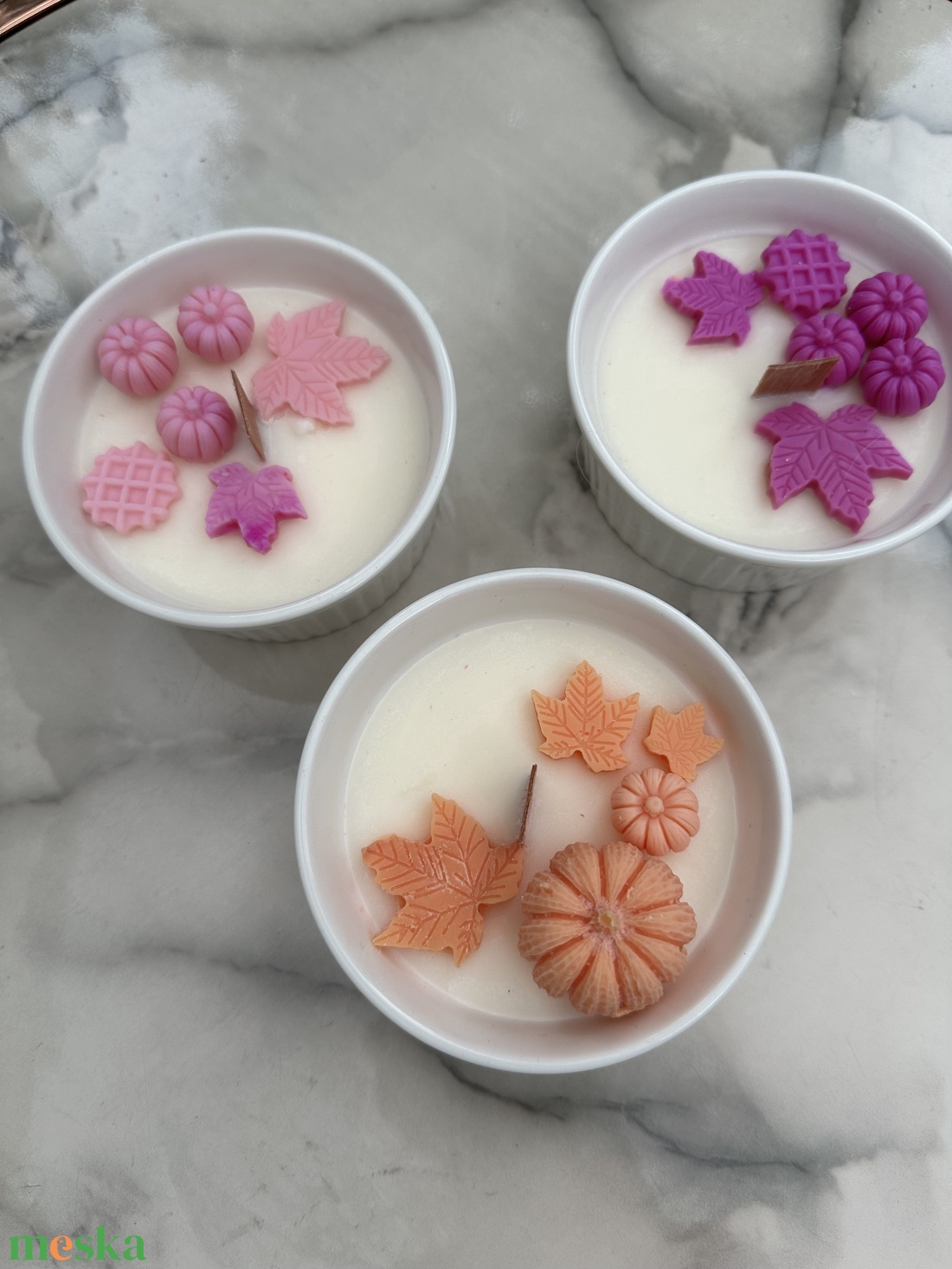 AUTUMN PETITE � őszi kókuszviasz köszönőajándék  - otthon & életmód - gyertya, illat, aroma - gyertya - Meska.hu