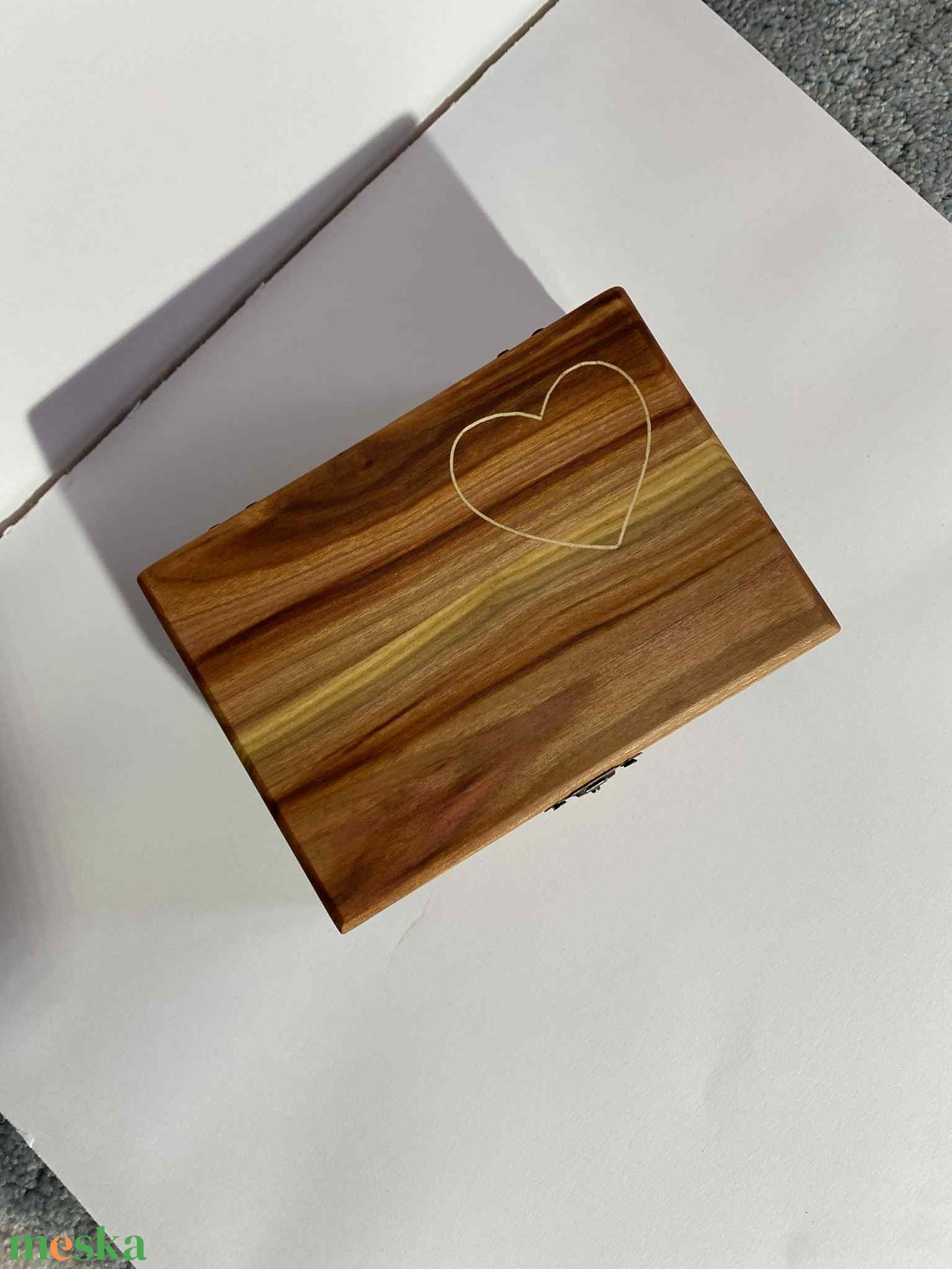 Ékszeres doboz szívecske mintával - ékszer - ékszertartó - ékszerdoboz - Meska.hu