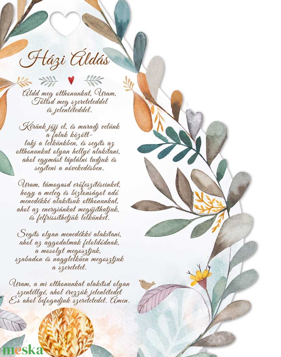 Házi Áldás Ima Plakett - otthon & életmód - vallás - házi áldás - Meska.hu