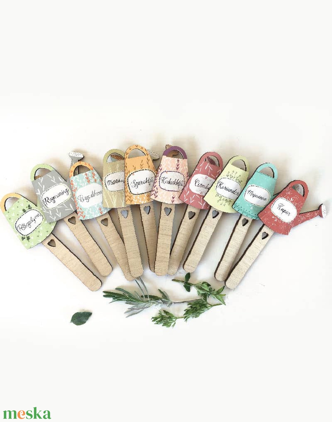 Fűszer-növény jelölő pálcák balkonra - otthon & életmód - ház & kert - növény & veteményes - Meska.hu